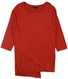 Alfani Womens 3/4 Sleeve Basic T-Shirt darkred 2XL