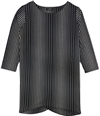 Alfani Womens Striped Swing Pullover Blouse black XS