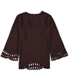 Alfani Womens Cutout Pullover Blouse newwine S