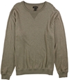 Tasso Elba Mens Lux Crew Neck Pullover Sweater taupe S