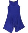 I-N-C Womens Handkerchief Hem Fit & Flare Dress brightblue L