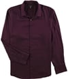 Alfani Mens Vesper Twill Button Up Shirt purple XL