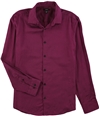 Alfani Mens Vesper Twill Button Up Shirt riperaspberry XL