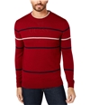 Club Room Mens Pop Stripe Pullover Sweater red 2XL