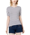 maison Jules Womens Striped Basic T-Shirt brightwhiteco XS