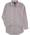 Alfani Mens Puzzle Print Button Up Dress Shirt magentawhite 14-14.5