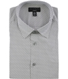 Alfani Mens Dot Seven Button Up Dress Shirt white 14-14.5