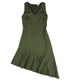 bar III Womens Casual Asymmetrical Dress nativegreen M