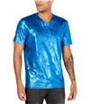 I-N-C Mens Foil Coated Embellished T-Shirt vibrantblue S