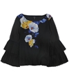 Alfani Womens Pleat Sleeve Pullover Blouse black XS