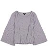 Alfani Womens Bubble Pullover Blouse medpurple L