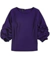 Alfani Womens Balloon Sleeve Pullover Blouse purple M