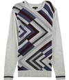 Alfani Mens Zigzag Pullover Sweater greyheather M