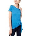 I-N-C Womens Bloom Embellished T-Shirt brightblue XS