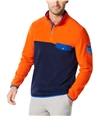 Club Room Mens Colorblocked Pullover Fleece Jacket spiceorange L