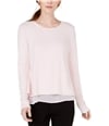 maison Jules Womens Layered Look Pullover Blouse pink XS