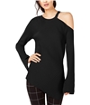 I-N-C Womens Asymmetrical Cutout Pullover Sweater black S