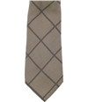Tasso Elba Mens Parisi Grid Self-tied Necktie brown One Size