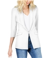 I-N-C Womens Solid One Button Blazer Jacket white M