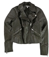 bar III Womens Quilted Moto Jacket medgreen L