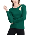 I-N-C Womens Teardrop Cutout Pullover Sweater medgreen XL