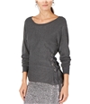 I-N-C Womens Lace Up Sides Pullover Sweater gray S