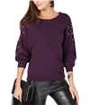 I-N-C Womens Embellished Pullover Sweater medpurple L