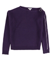 bar III Womens Zipper Sleeve Pullover Sweater brightpur M