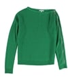 bar III Womens Zipper Sleeve Pullover Sweater green S