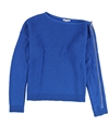 bar III Womens Zipper Sleeve Pullover Sweater medblue XS
