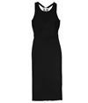 bar III Womens Cutout Varsity-Stripe Bodycon Dress black XXS