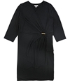 Charter Club Womens Intrepid Wrap Dress black 2X