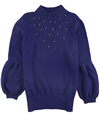 Alfani Womens Embellished Pullover Sweater darkblue M