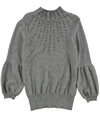 Alfani Womens Embellished Pullover Sweater medgray M