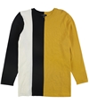 Alfani Womens Vertical Colorblock Basic T-Shirt yellow M