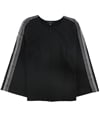 Alfani Womens Stripe Sleeve Jacket black S