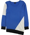 Alfani Womens Colorblocked Pullover Sweater blue XS
