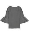 Alfani Womens Striped Pullover Blouse black S