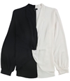 Alfani Womens Twist Pullover Blouse black S