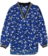 Alfani Womens High-Low Pullover Blouse navy 2X