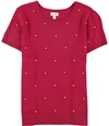 maison Jules Womens Pearl Pullover Sweater darkpink XL