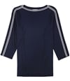 Charter Club Womens Athletic Trim Pullover Blouse