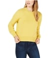 maison Jules Womens Ribbed Sleeve Pullover Sweater gold XS