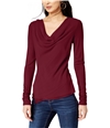 I-N-C Womens Cowl Neck Pullover Blouse port M