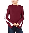 I-N-C Womens Varsity Stripe Pullover Sweater mediunred M
