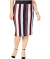 I-N-C Womens Lurex Pencil Skirt maroon 1X