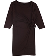 Alfani Womens Ruched Wrap Dress newwine XL