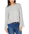 I-N-C Womens Pearl Beaded Sweatshirt gray XS