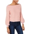 bar III Womens Bishop Sleeve Pullover Sweater pink L