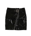 bar III Womens Patent Leather Mini Skirt black M